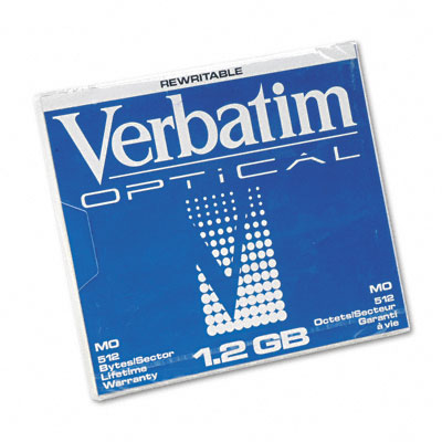 VERBATIM 89108 1.2GB 512B/S 5.25" REWRITABLE MAGNETO OPTICAL DISK 1PK